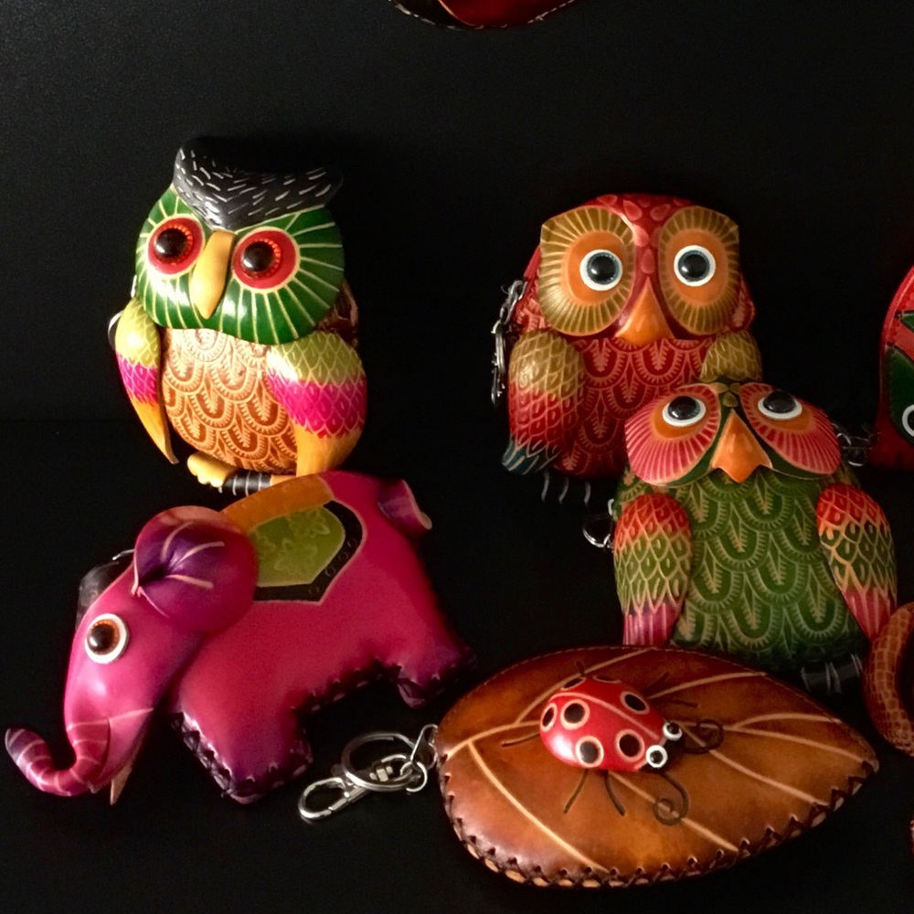 🐨HANDMADE LEATHER ZIP MINI BAGS🦉 - Picture 4 of 8